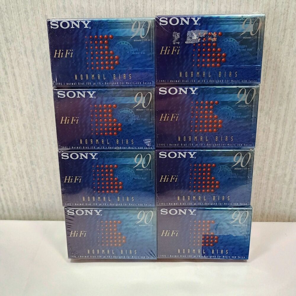 16 NEW SEALED Sony C-60HFB HiFi Blank Audio Cassette Tapes 60 Min. Normal Bias
